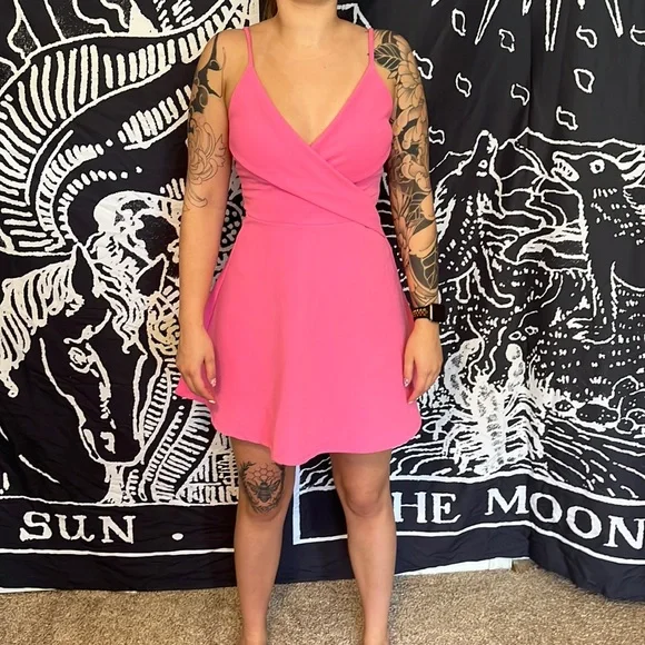 charlotte russe hot pink dress HOT PINK sheath dress from charlotte russe
